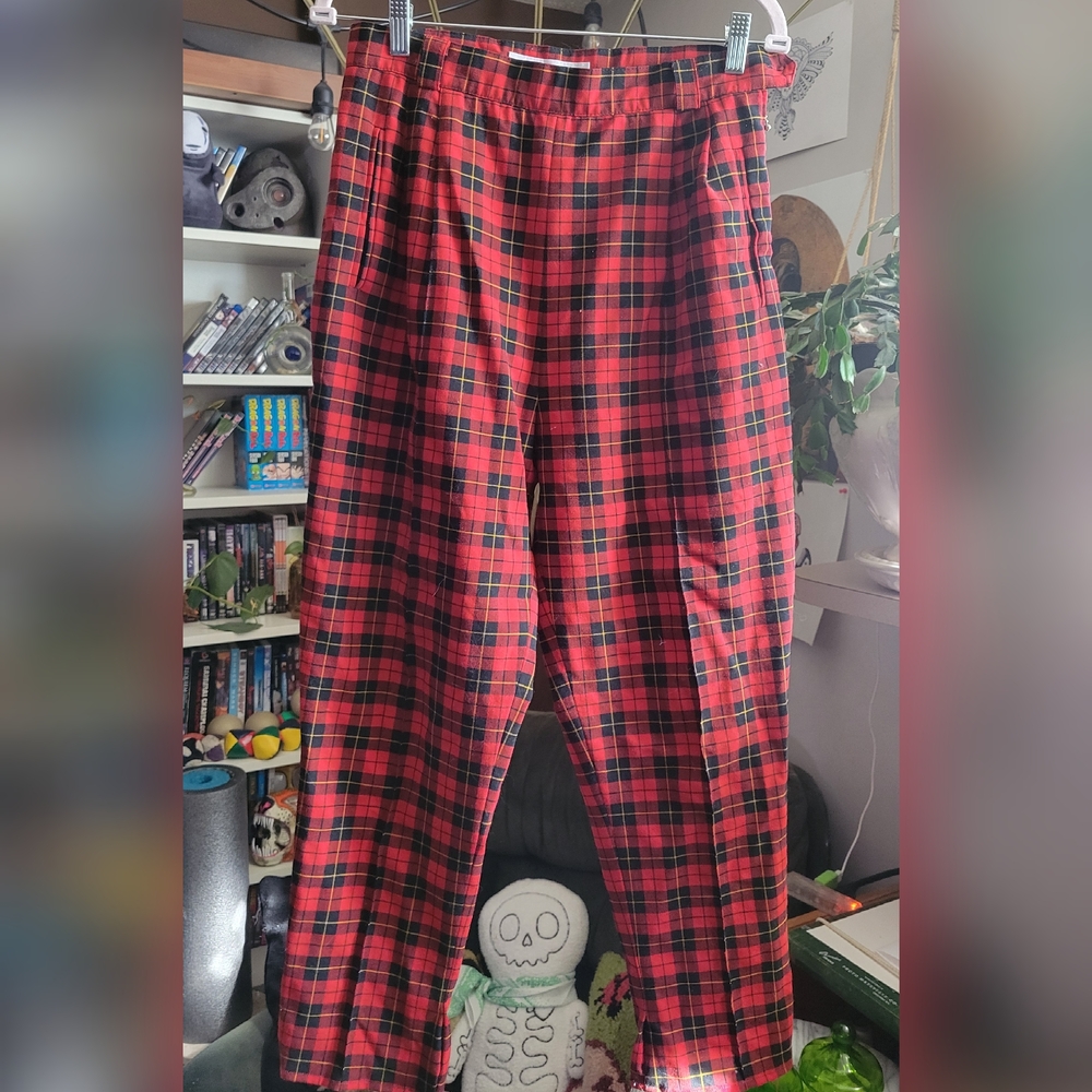 s10 Plaid Wool Pants